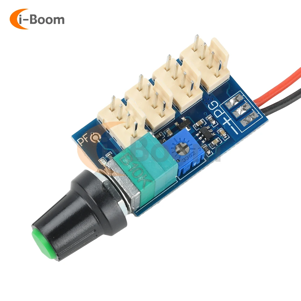 DC 12V 4 Channel 4 Wire Fan Speed Controller Pwm Motor Speed Controller  Knob Adjustment Can Be Turned Off Motor Speed Controlle