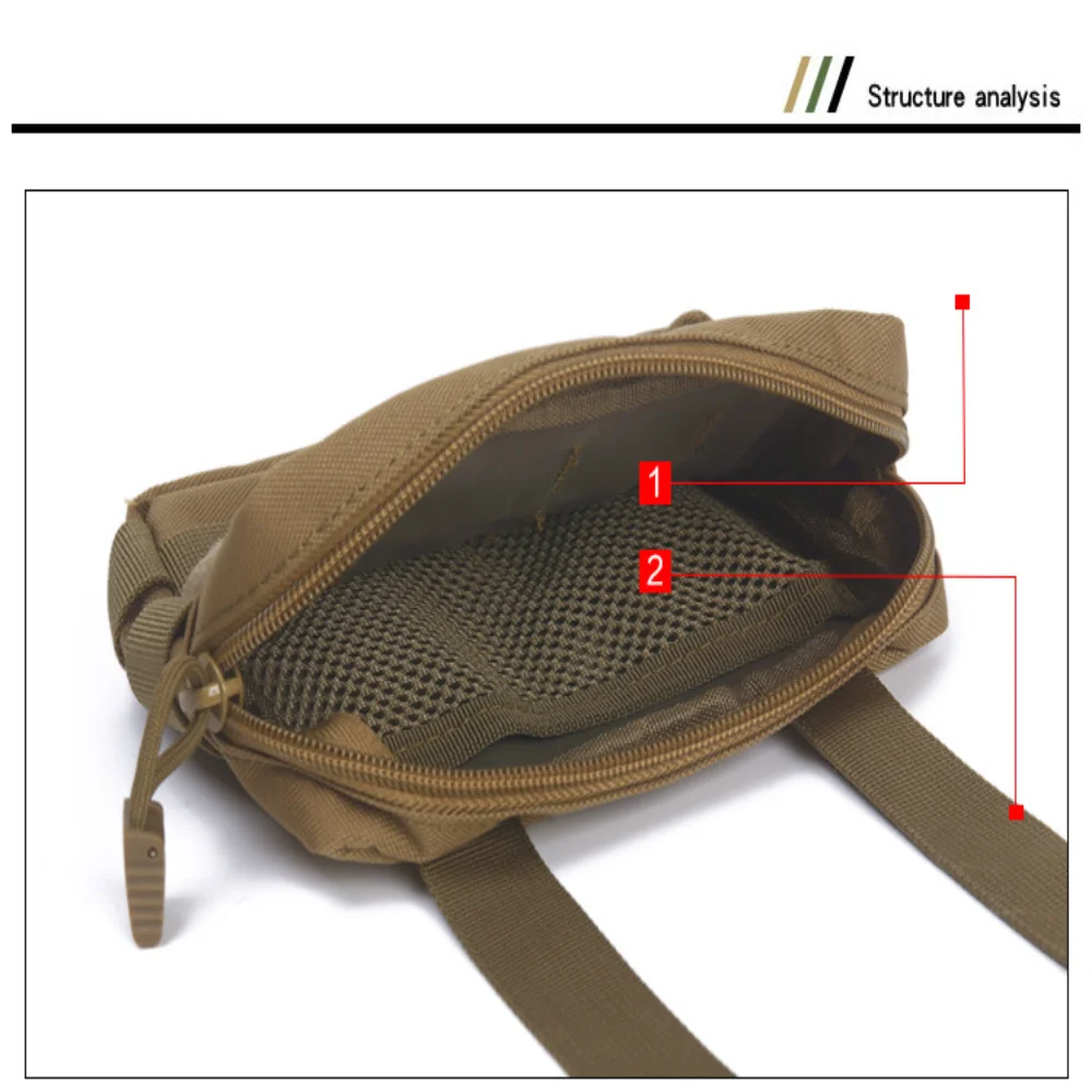 Molle EDC Tactical Bags Pouches Waist Bag Men Phone Pouch Camping Hunting Accessories Belt Fanny Pack Medical First Aid Pouch