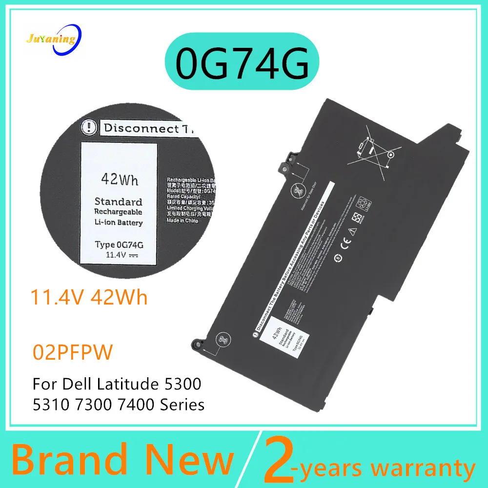 

0G74G Laptop Battery for DELL Latitude 5300 5310 7300 7400 Series Notebook OG74G 02PFPW 11.4V 42Wh