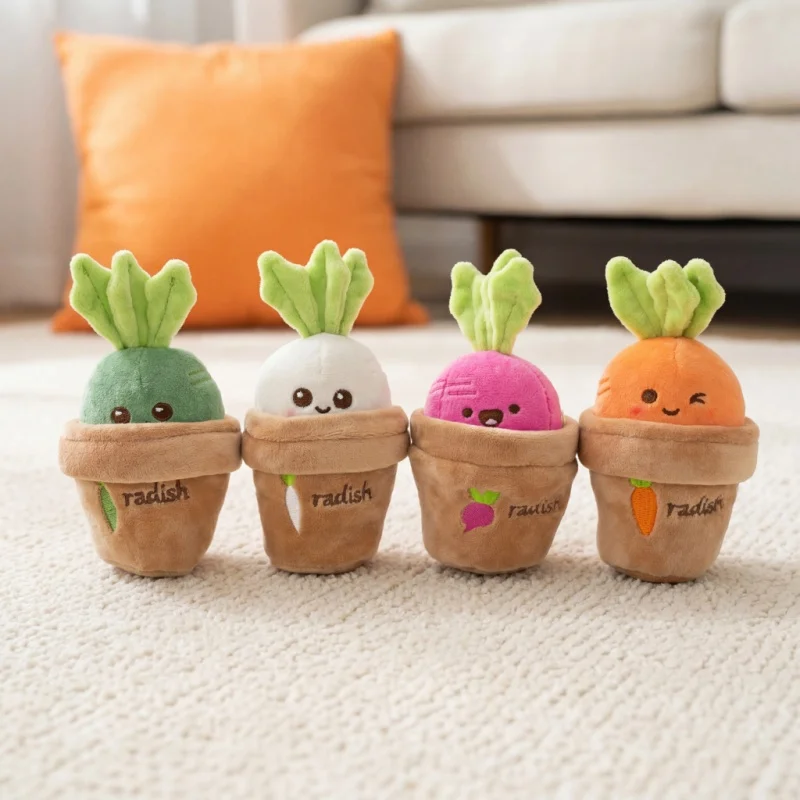 

Plush Carrot-Filled Animal Keychain Doll Keychain Bag Pendant Party Gift Soft Decorative Keychain for Bags