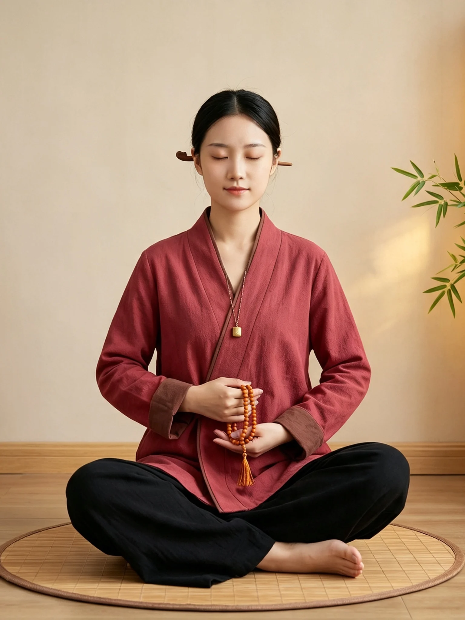 New Chinese Style Women's Tai Chi Healing Zen Clothing Set Tea Ceremony Yoga Therapy Wearing Long Sleeve V-Neck Loose Fit