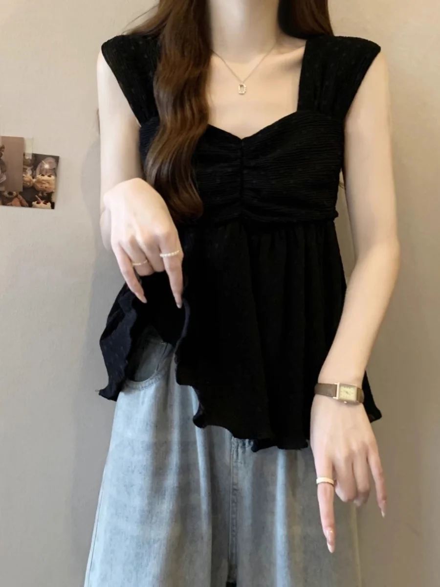 プラスサイズ女性用スイートサマートップストラップベスト、お腹をカバーするスリムベース、体型カバー、ボトムス