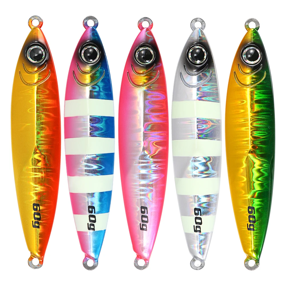 JIGGING PRO 40g 60g Wolframowy Jig do Dalekich Rzutów, Metalowy Jig, Przynęta do Slow Jiggingu, Przynęta do Wędkarstwa Morskiego — zdjęcie 7