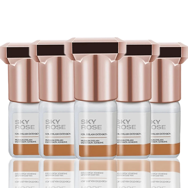 10 Bottles SKY Rose Glue for Eyelash Extensions 1S Fast Drying Korea Original False Lash Glue Makeup Tools Wholesale Adhesive