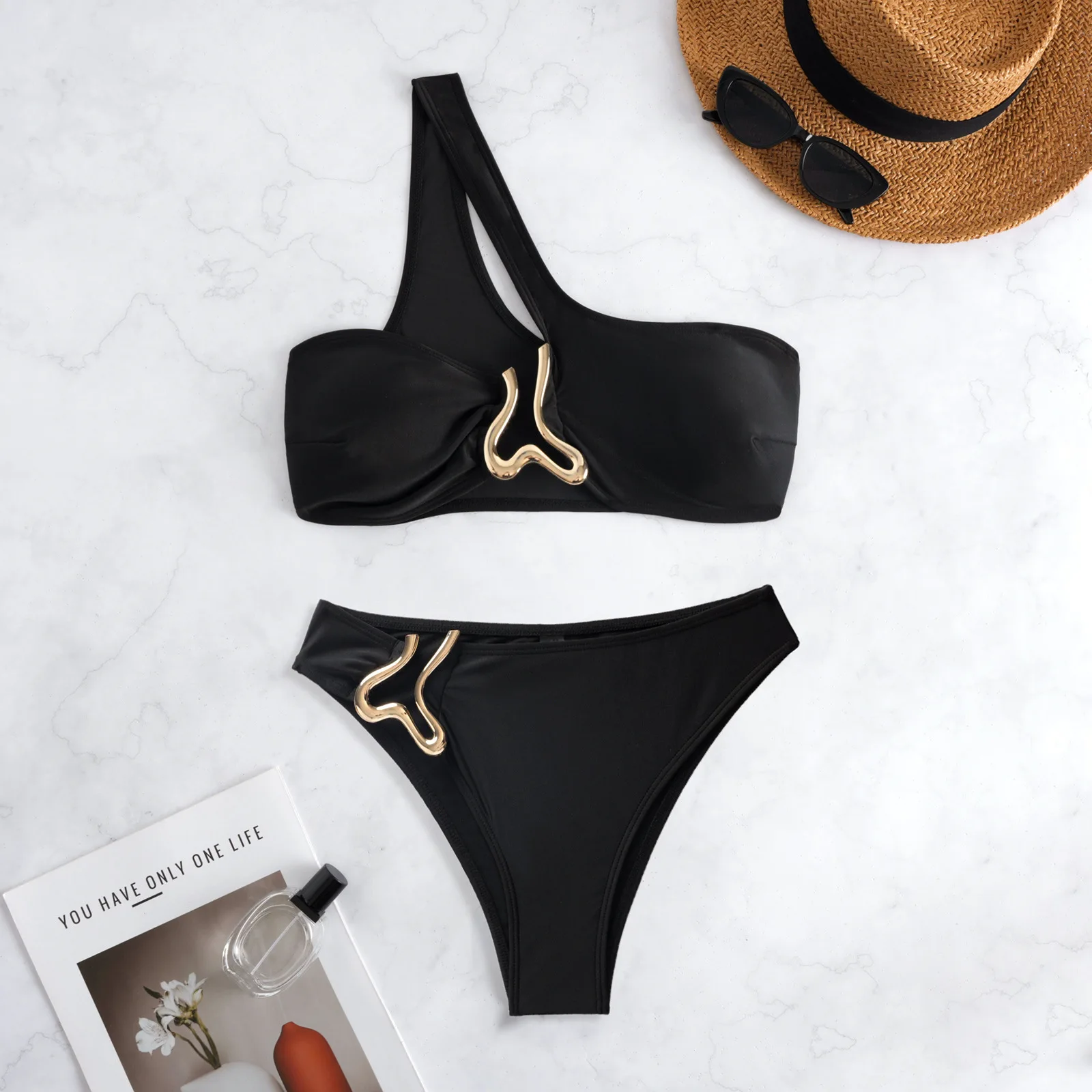 

New Black Sexy Two Piece Swimsuits Solid Color Women Swimwear Push Up For Swimming Wear Body Bathing Suits Beachwear Pool Bather