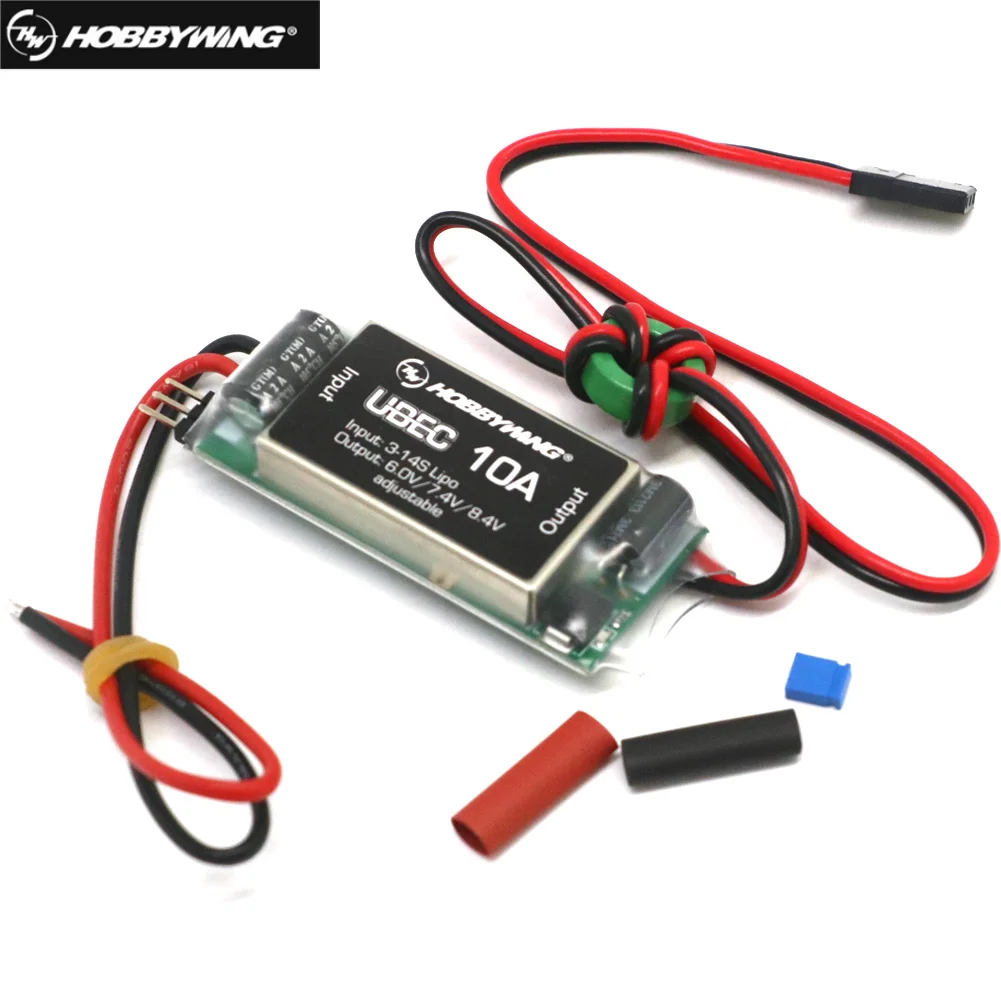 Hobbywing Waterproof UBEC 10A modulo regolatore di tensione 3-14S 6 / 7.4 / 8.4V 10A regolabile BEC ad alta tensione per parti di automobili RC