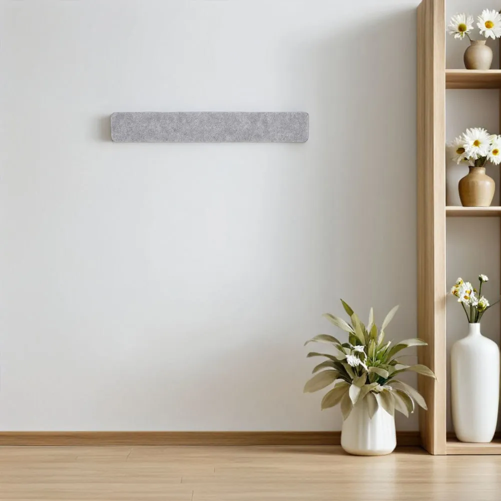 6Pcs Felt Bulletin Board Strips Gray Self-Adhesive Soft Memo Board for Wall Notes Photos Office Classroom Decoration