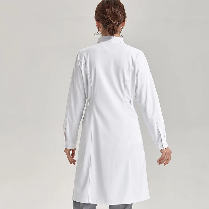 Robe amincissante pour infirmières, tunique blanche pour femmes, uniforme de travail d'esthéticienne, robe de soins infirmiers, vitalité, 802-PSDG