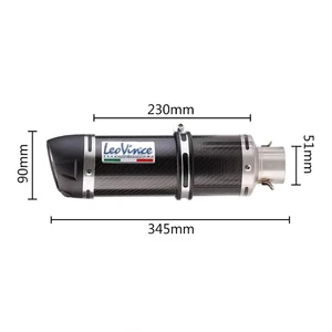 Leovince-Motorcycle Auspuff, Motorradauspuff mit DB Killer, Z1000, Z900, GSR600, FZ6N, R1, R6, R3, 51 mm 12 Hauptverkaufssymfolf -Moto -Teile - №5