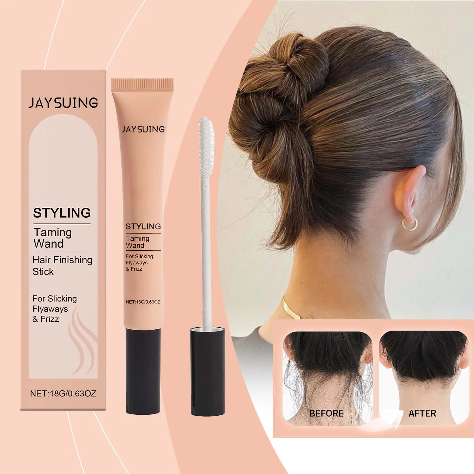 

Hair Finishing Stick Marks Hold Frizz Smooths Frizz Hair Nourishing and Moisturizing Refreshing Easy To Apply and Curl Control