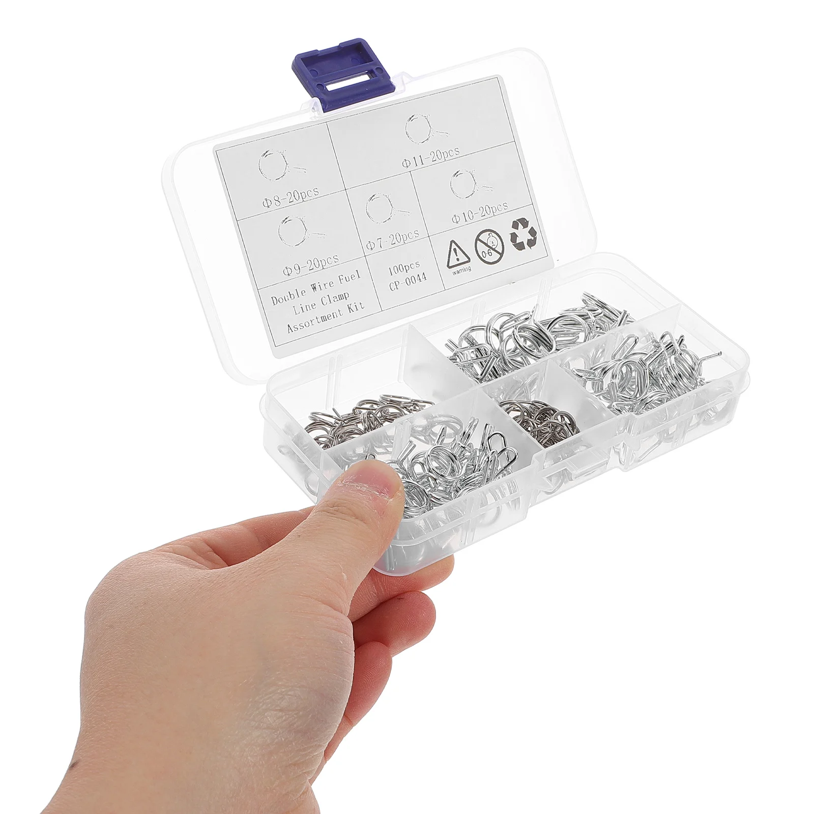 

100 шт. двойные хомуты для шлангов из нержавеющей стали, пружинные крепежи для газовых линий, вакуумные трубки, пружинный зажим для ирригационной проволоки