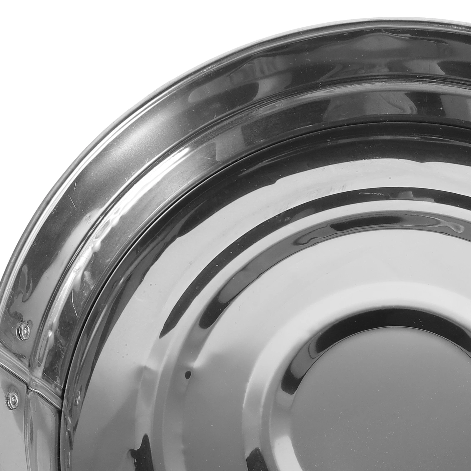

Stainless Steel Snack Plate Round Metal Serving Tray with Handles Large Capacity Rust Resistant Easy Clean for Fruit
