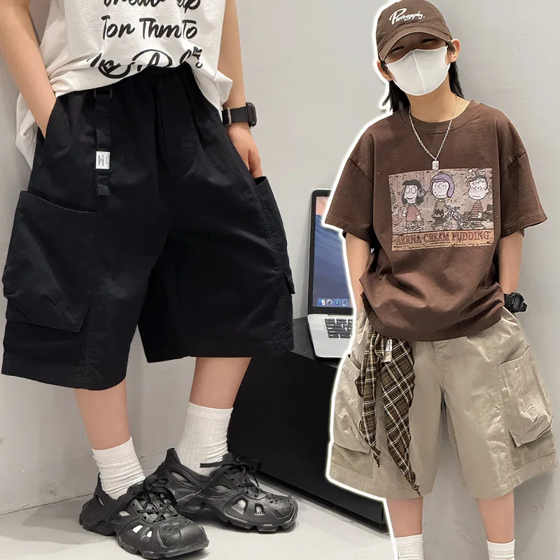 Baoduo children's clothing boys summer pants 2025 new summer casual shorts summer five-point pants tide