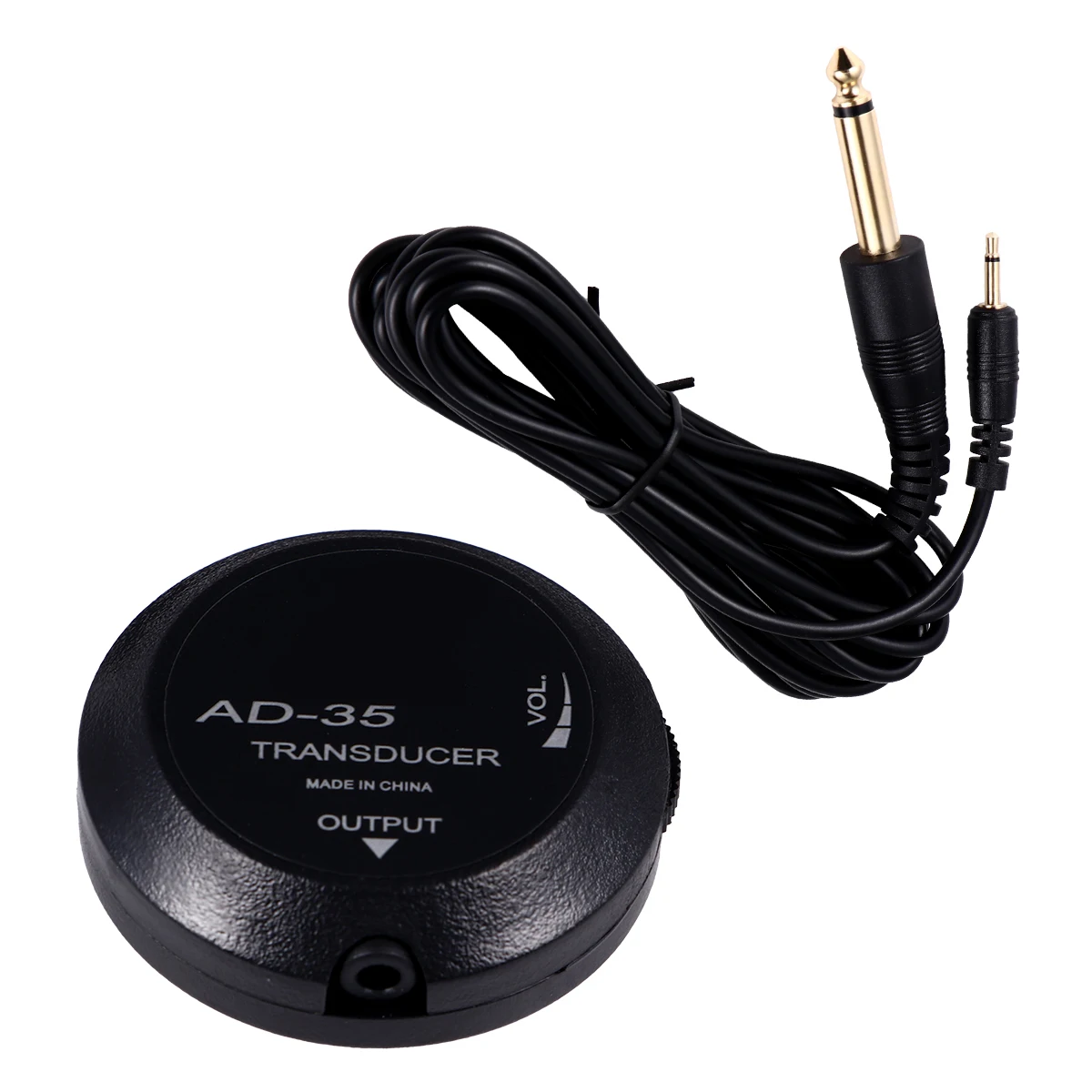 

Hole-Free Guitar Pickup Piezo Transducer Adjustable Volume Back Adhesive Compact Size Compatible With Banjo Mandolin Violin