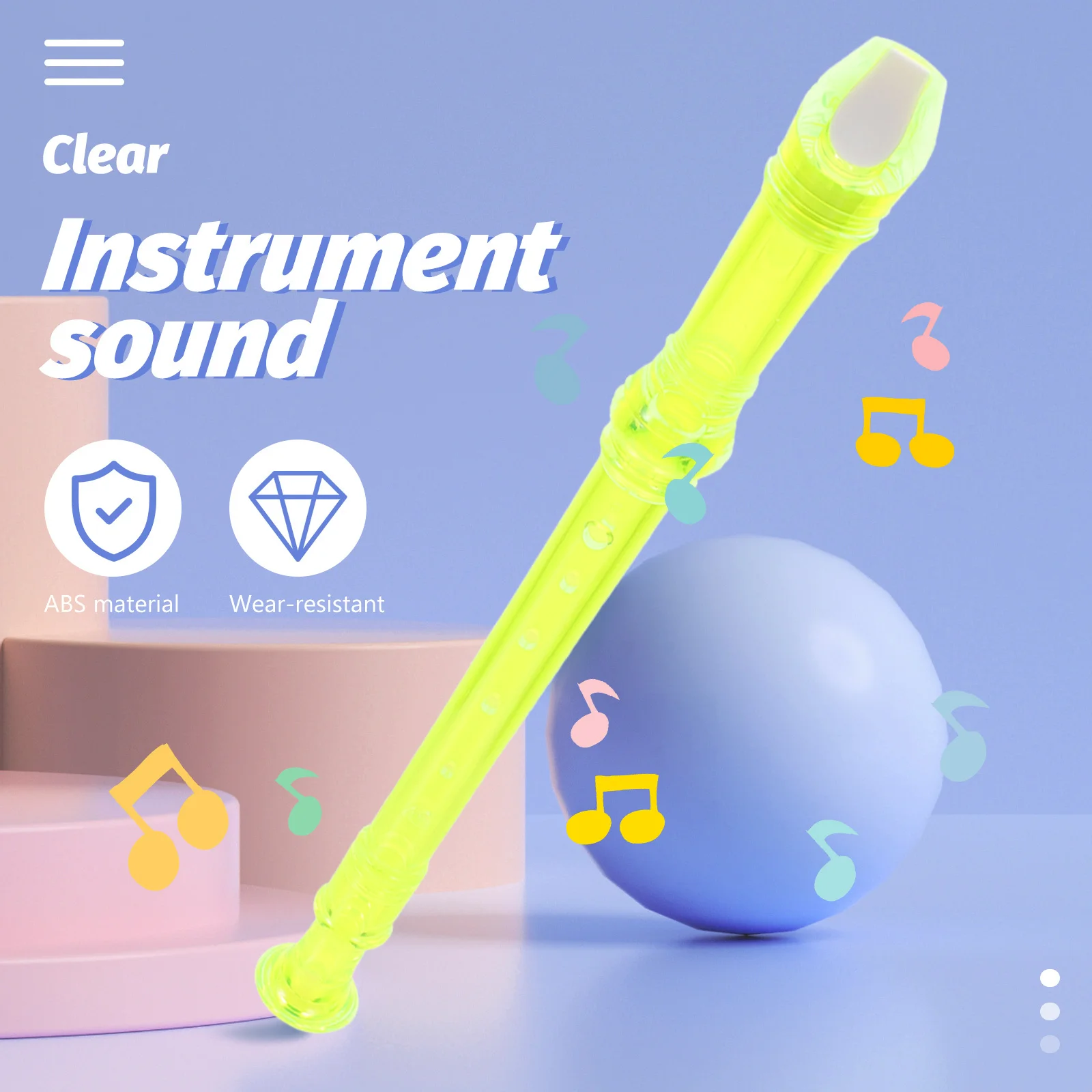 

1Set Kids Soprano Recorder Resin Clarinet Lightweight Educational Instrument Uniform Gentle Sound Fine Craftsmanship