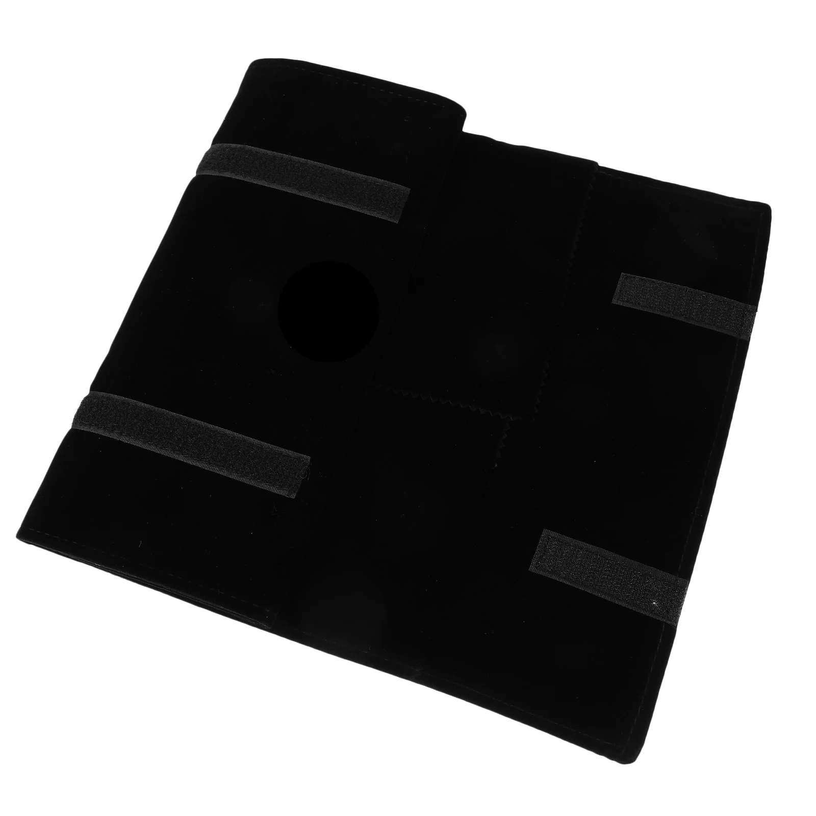 

Black Foldable Jewelry ganizer Velvet Bag Necklace Roll Travel Pouch Storage Bag Lightweight Compact Design Durability Jewelry