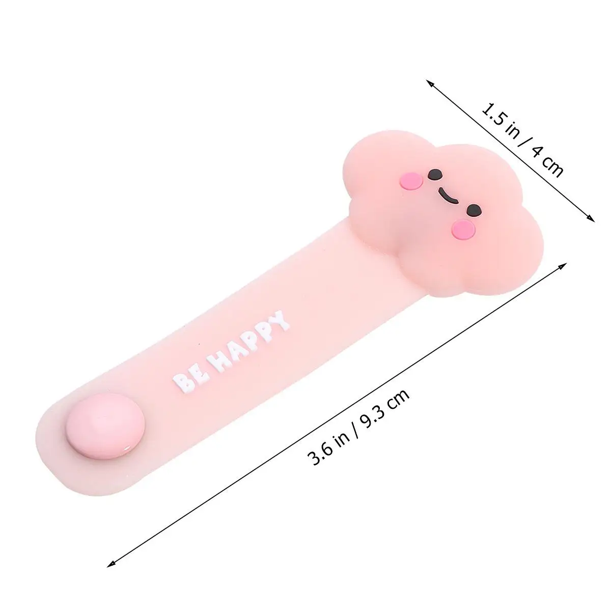 

2PCS Cable Organizer Mini Silicone Wire Manager Pink Wraps for Cords Charging Data Earphone USB Headset Ties Cable Management