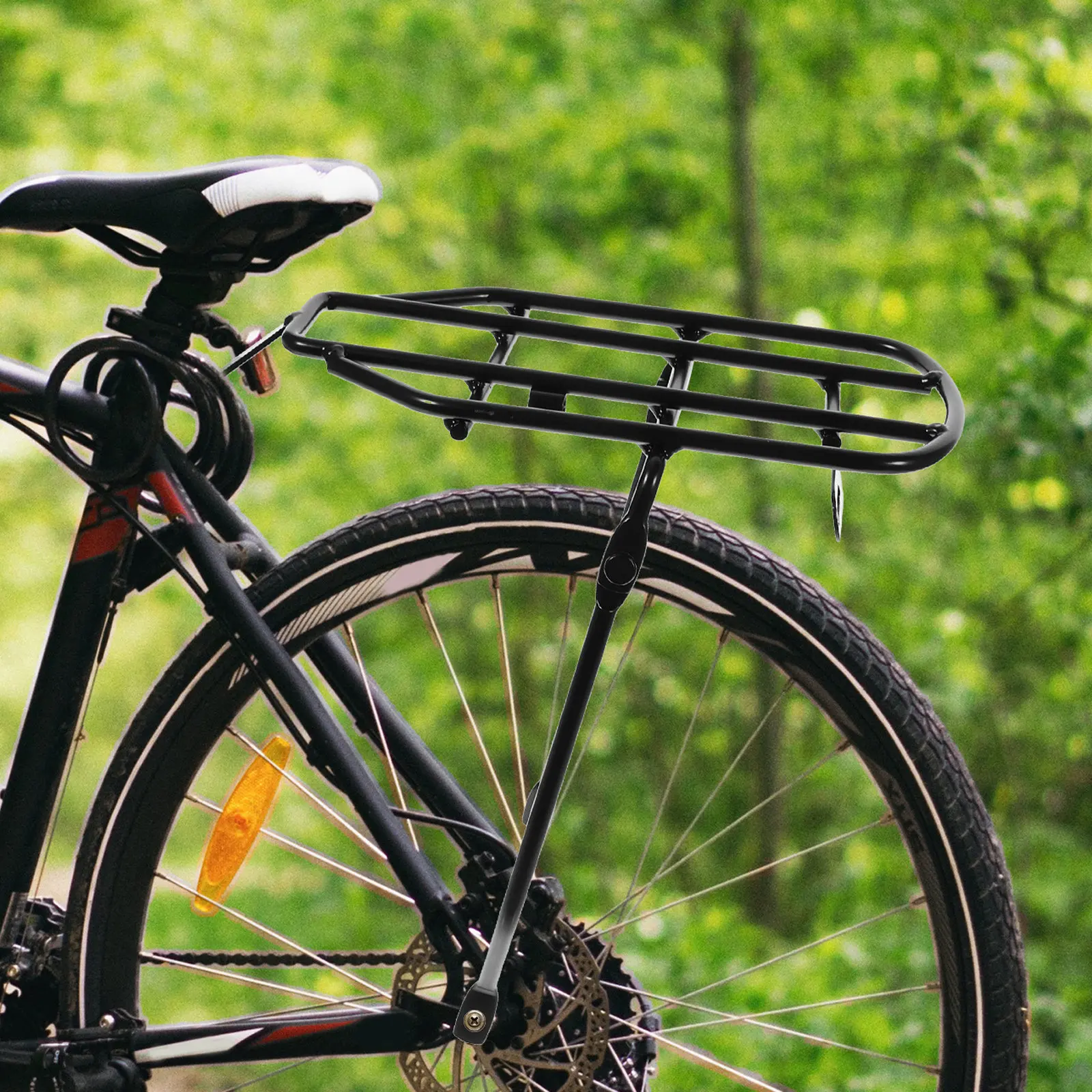 

Задняя рама-багажник для велосипеда, черная, сверхпрочная, с удобной спинкой-подушкой, для взрослых, устойчивая, водонепроницаемая