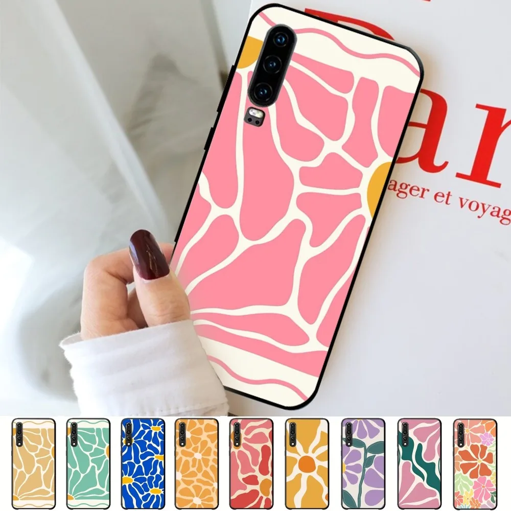 Abstract Flower Market Phone Case For Huawei P 8 9 10 20 30 40 50 Pro Lite Psmart Honor 10 Lite 70 Mate 20lite