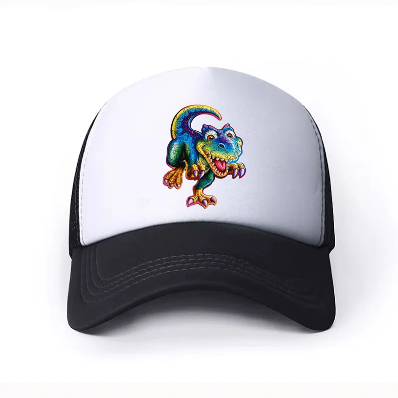 

Kids Boys Girls Hats Jurassic Dinosaur Print Sunshade Hat 58CM Mesh 6-15Y Sports Baseball Cap Trend Sunshine Fashion Casual Hat