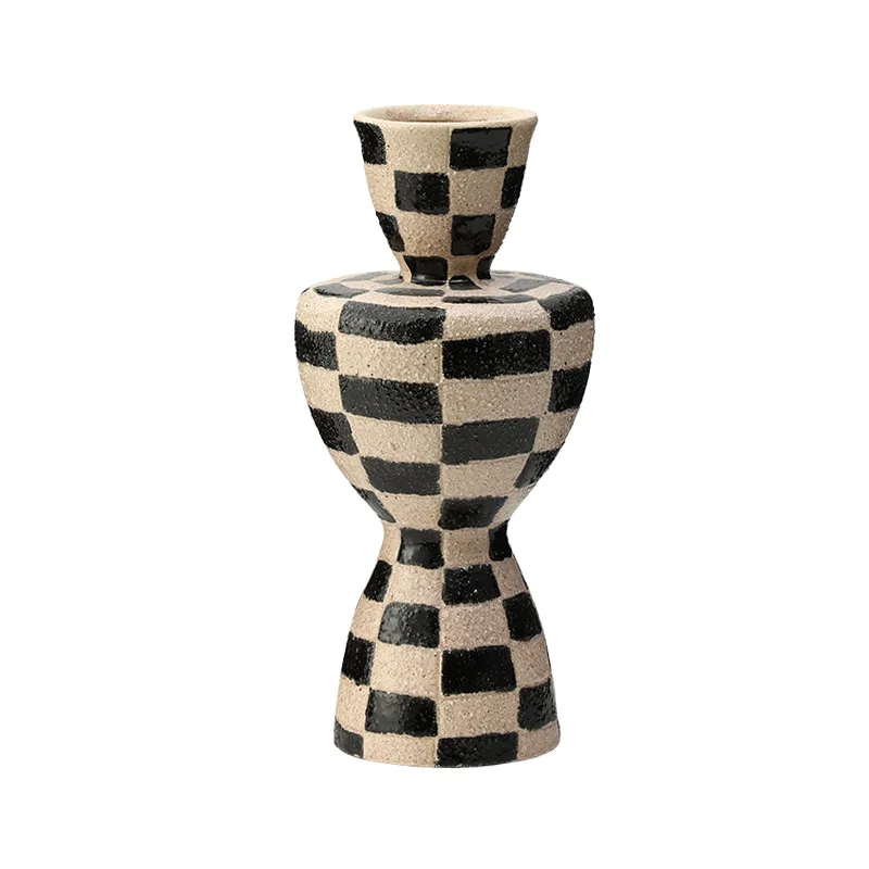 

Haige Coarse Sand Ceramic Vase Exhibition Hall Clubhouse Entrance Dining Table Dried Flowers Creative Crafts