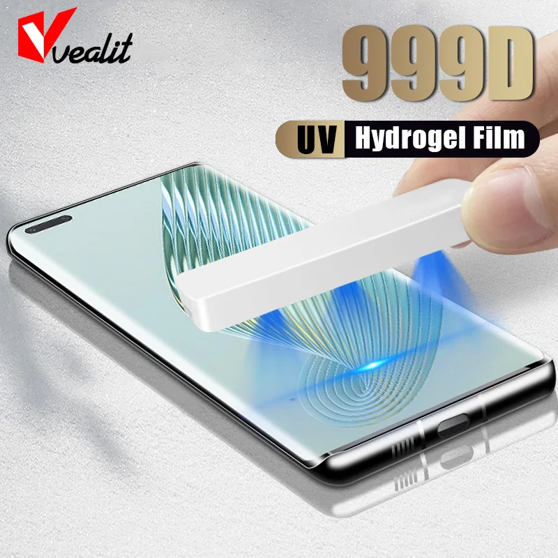 

Full Curved UV Hydrogel Film For Honor Magic 5 4 Ultimate Screen Protector For Honor 90 80 70 Lite 50 Pro X40 X9a X8a X7a X6 X5