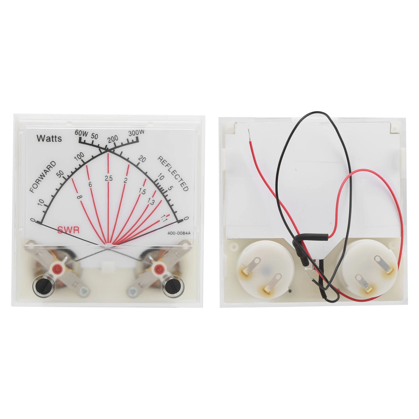 Double Pointer Meter Power Meter SWR/Power Watt Meter Double Needle 60/300W Power Meter Transmitter with Backlight SWR Wattmeter