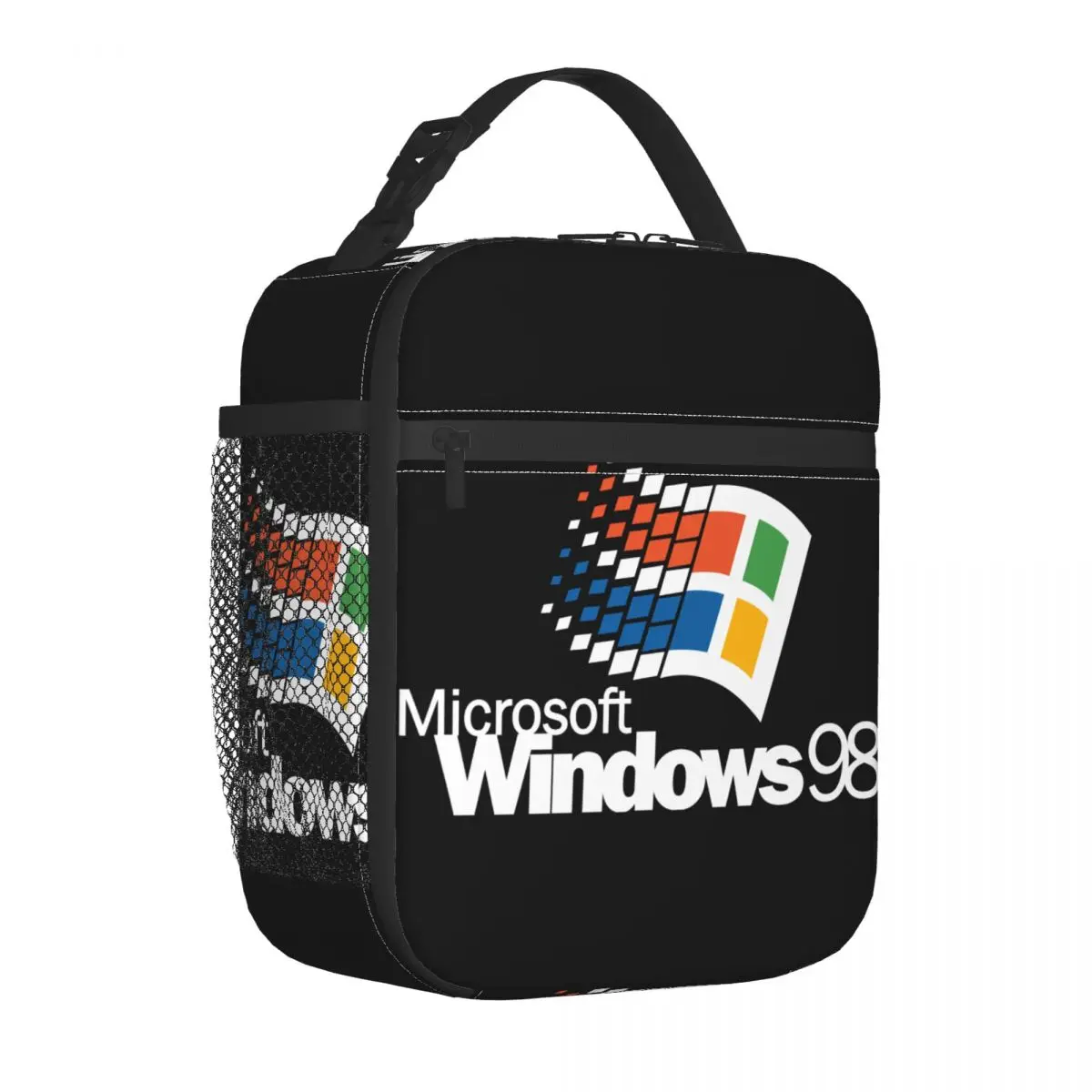 Saco isolado do almoço com logotipo empilhado Windows 98, bolsa do alimento do Tote