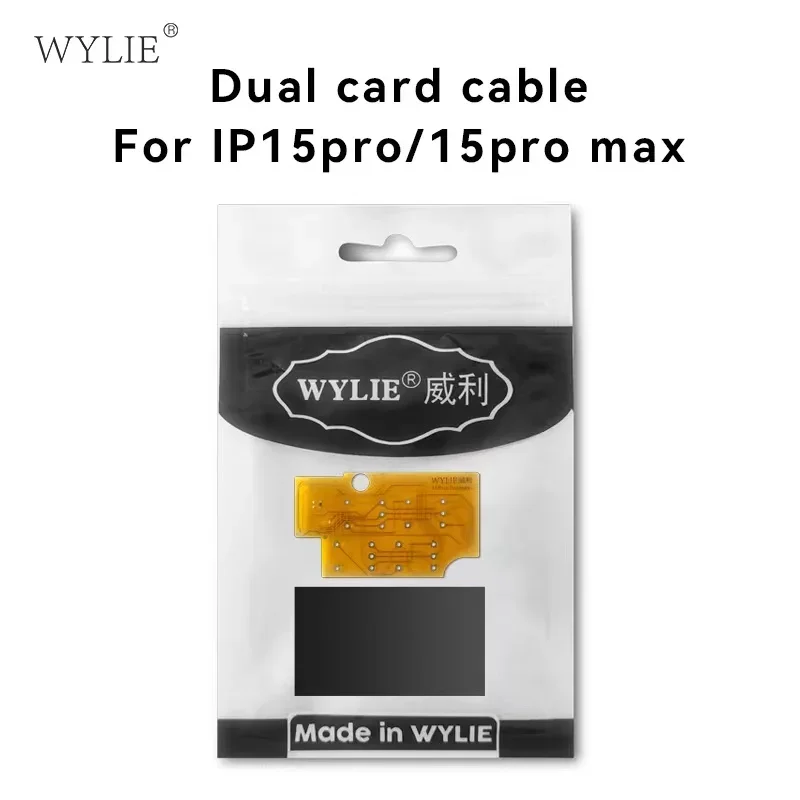 Wylie eSim Convert To SIM Dual Card Flex Cable For IP 15 Pro/ 15 Pro Max 14p/14promax Esim To Sim Card Slot Tray Change