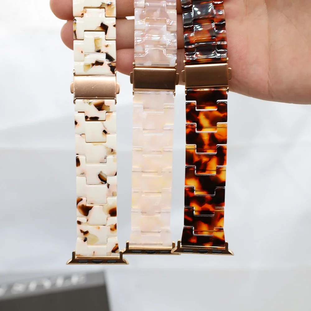 Cinturino in resina per cinturino Apple Watch 40mm 42mm 44mm 45mm 41mm 49mm Bracciale leggero regolabile iWatch SE Serie 9/8/7/6/5/4/Ultra