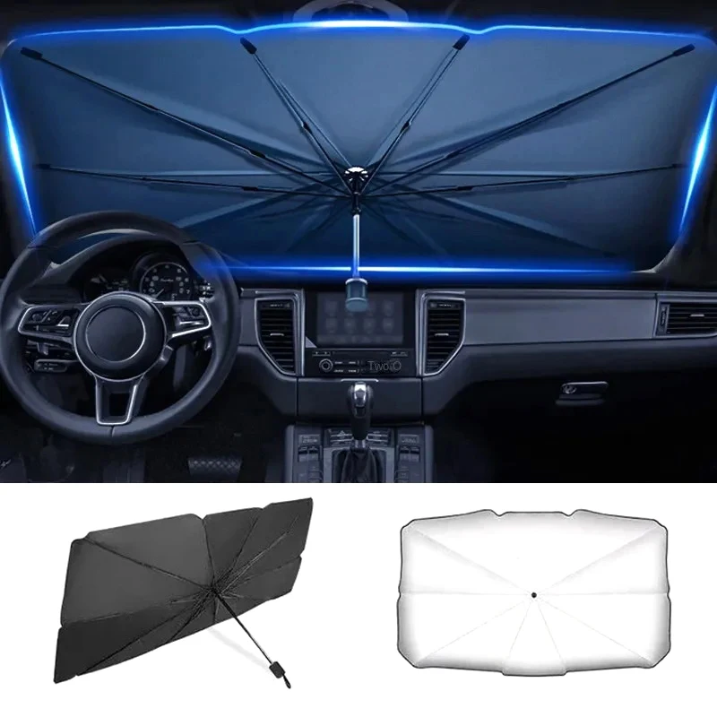 Car Sunshade Umbrella Windshield Folding Front Parasol Umbrella Type Sun Shade For Car Window Summer Sun Protection Accessories