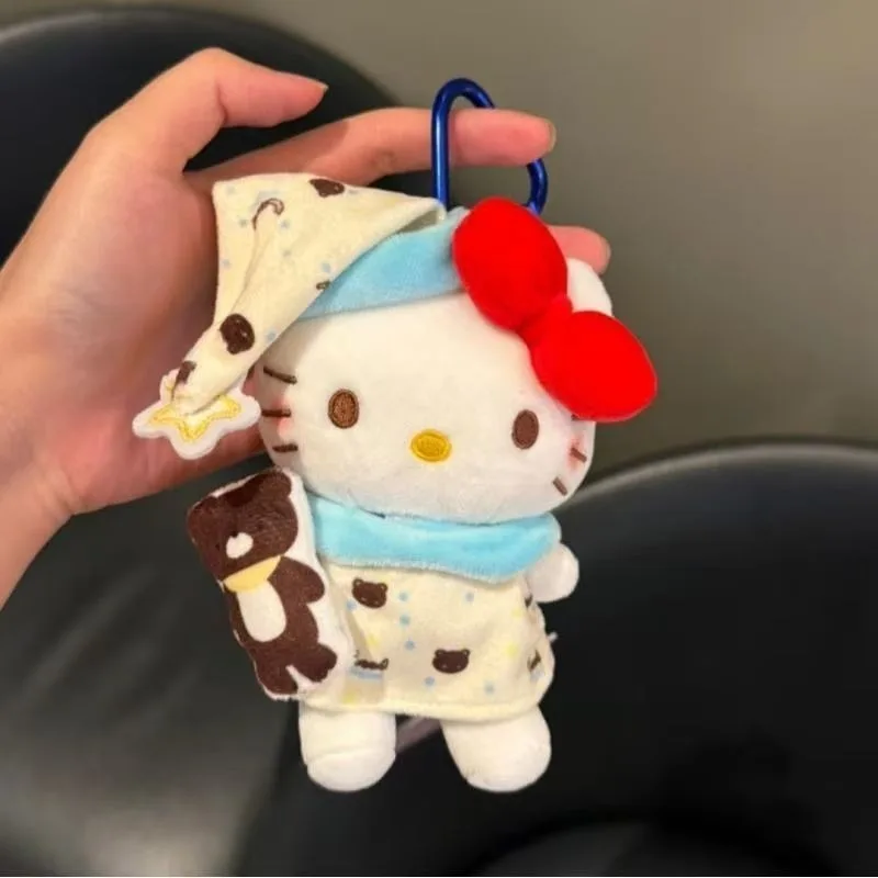 

Kawaii Sanrio Hello Kitty Melody Cute Girl Keychain Couple Backpack Charms Plush Doll Keyring Plushier Birthday Christmas Gift