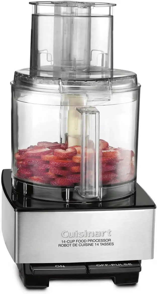 Food Processor 14-Cup Vegetable Chopper For Mincing, Dicing, Shredding, Puree & Kneading Dough, Silver (Dfp-14Bcnyc)