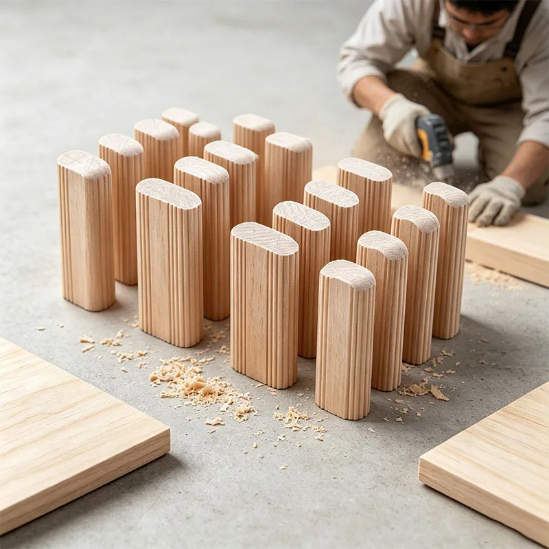 Domino Solid Wood DIY 20Pcs/Bag Stripes Tenon Biscuit Joinery Beech Nail Cork Block Wood Board Furniture Butt Tool For Woodwork