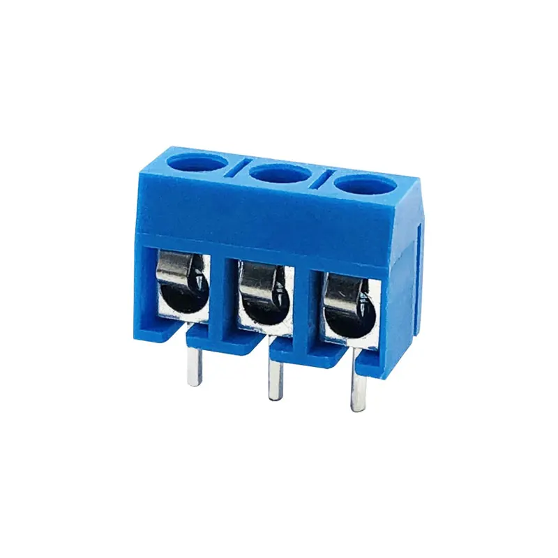 บล็อกขั้วต่อสไตล์ยุโรป 301-5.0 มม. - ขั้วต่อสกรู PCB 2P/3P สีน้ำเงินที่ซ้อนกันได้/การจัดวางแบบซ้อนกันได้ 2P/3P