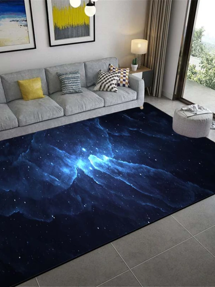 Grand tapis coloré imprimé en 3D Galaxy, étoile colorée, ciel, salon, polymères de sol, Doorvirus, cove, design