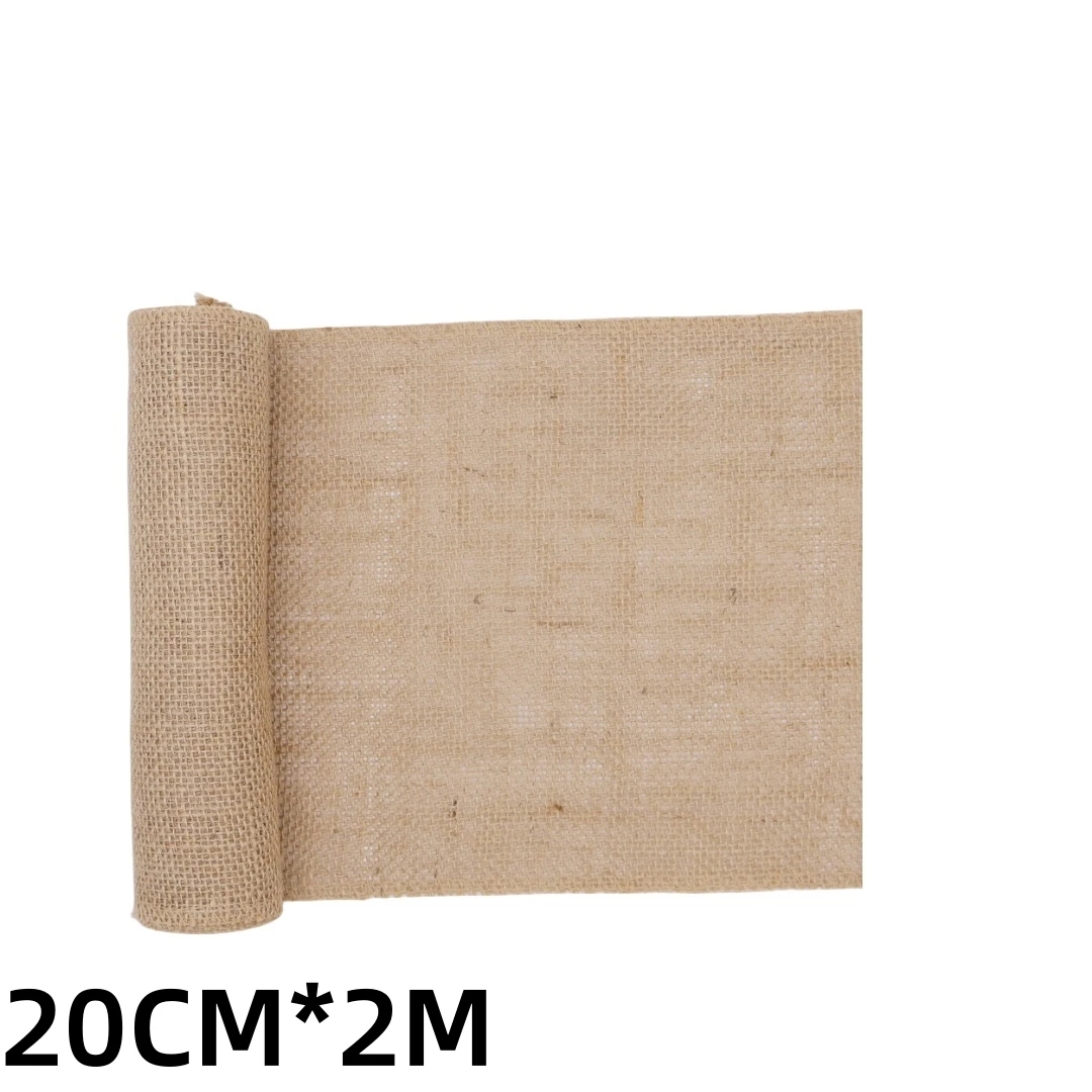 2M Natürliche Jute-Stoffrolle, 13 Breiten 2,5-35cm, Juteband für Tischläufer, Hochzeitsfeier, DIY-Heimwerkerarbeiten – Detail 18