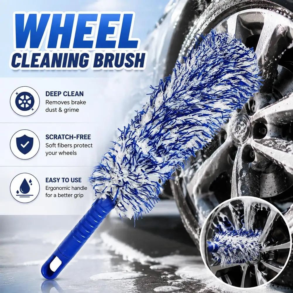 Autowiel Band Rim Reiniging Borstel Draagbare Plush Autowiel Hub Borstel Wasger…