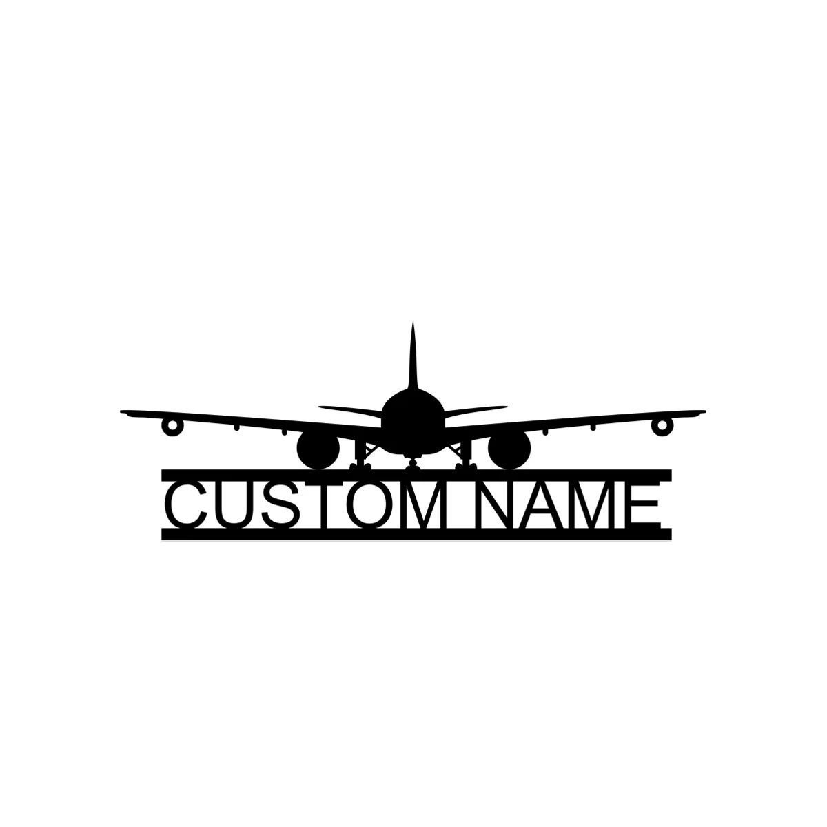 Custom Personalized Airplane Metal Wall Art Dad Gifts, Pilot Name Sign, Father\'s Day Gift, Hangar Sign, Aviation Gifts