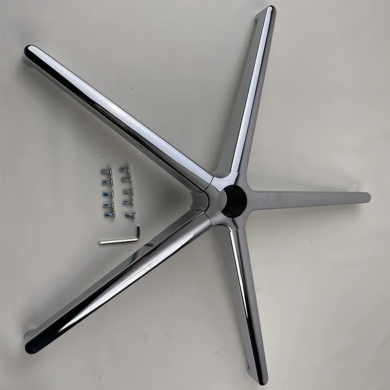 Foot leisure swivel chair foot chair leg electroplated office chair accessories foot disassembly base