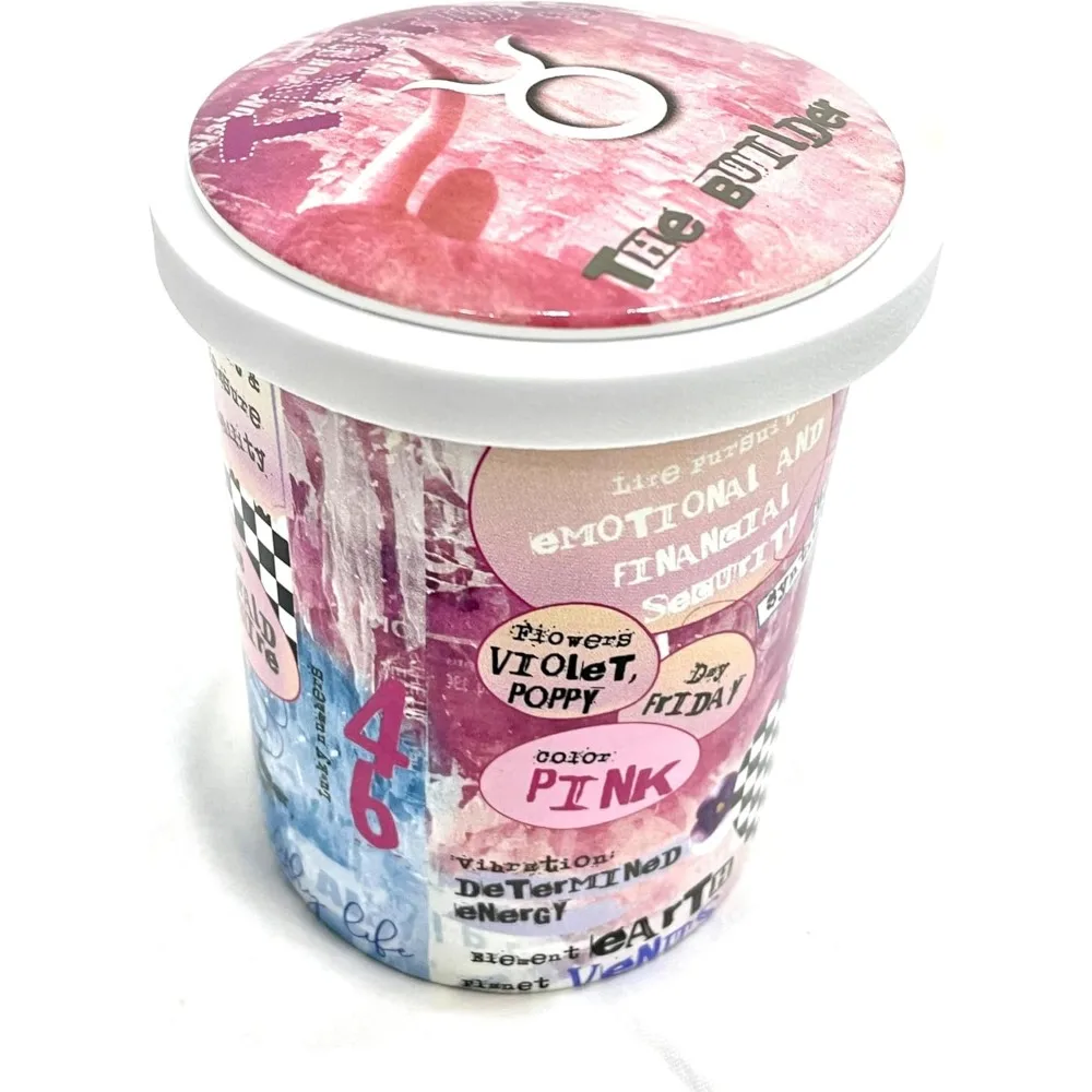 شمعة الصويا المعطرة بالياسمين في وعاء سيراميك قابل لإعادة الاستخدام، 12.3 أونصة، وقت حرق 80 ساعة، حرق نظيف، هدية تحت عنوان التنجيم #4