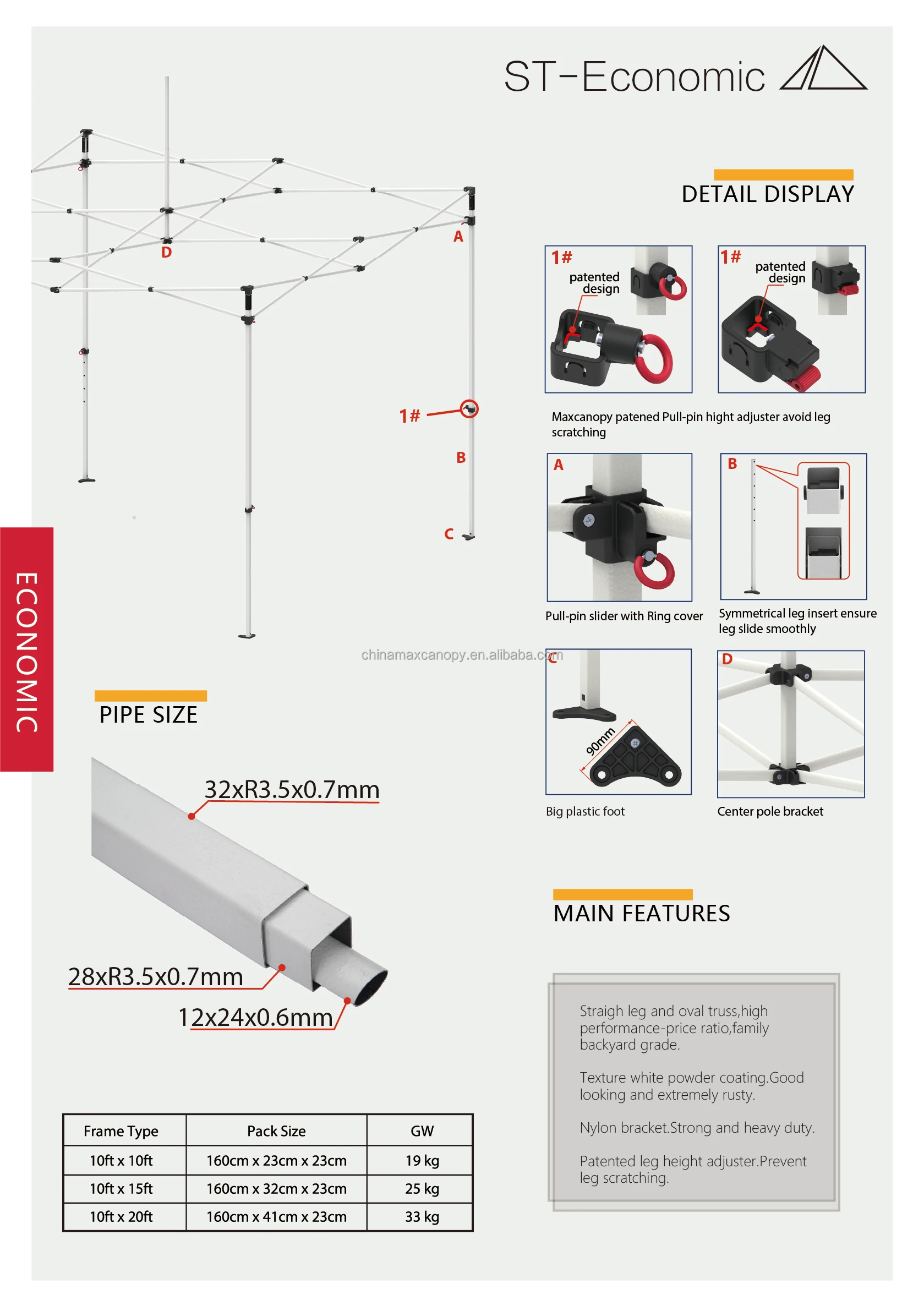 1015 Steel Mical Folding Pop-up Canopy Tent Custom Printing Advertising Gazebo Roof Tent Trade Show Tent for Sale
