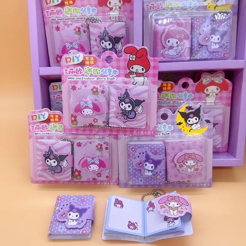 Sanrio Hand Ledger Kuromi Kawaii Cartoon Quicksand Pocket Notebook Mini Cute Cartoon Pendant Book Student Share This Gift Kit