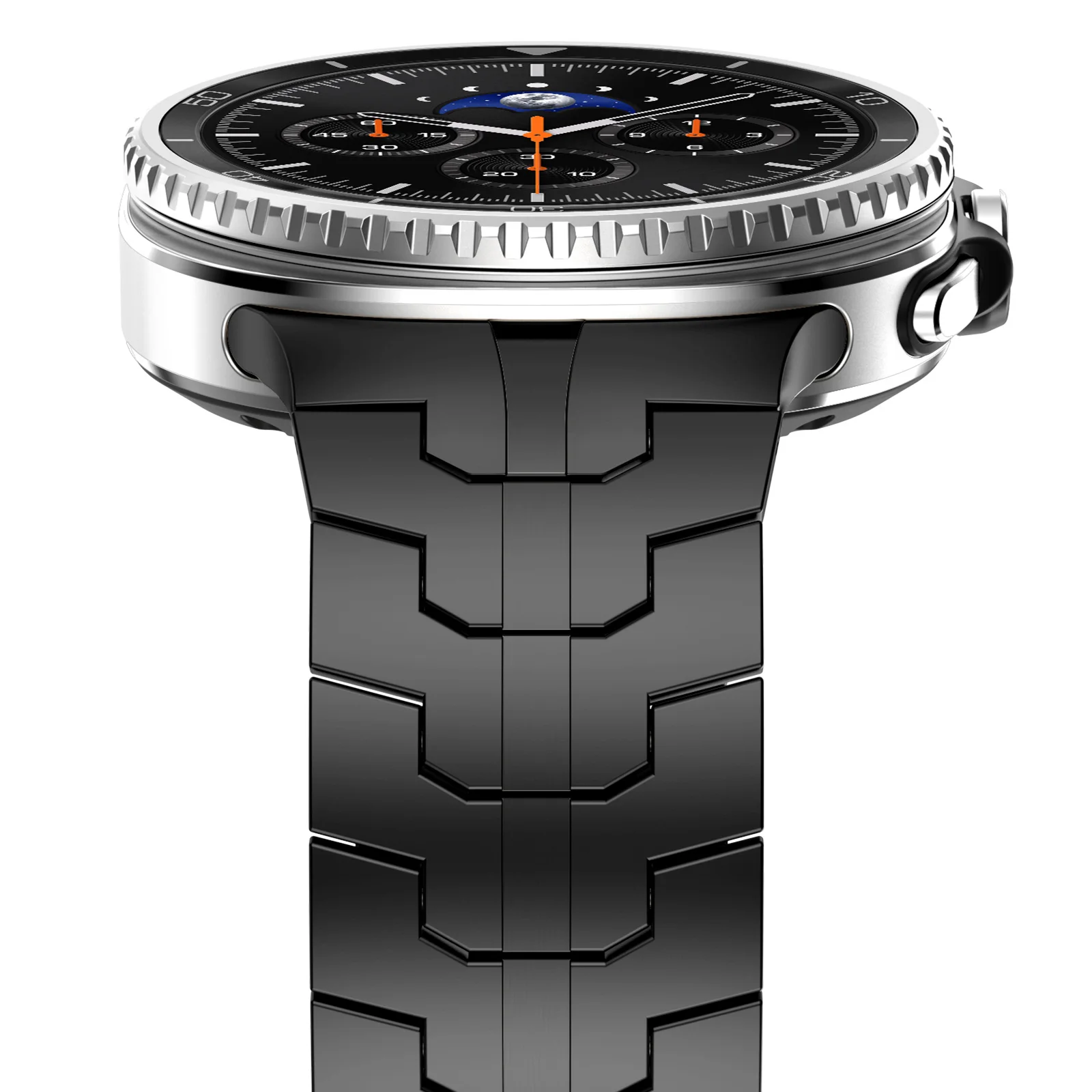 삼성 갤럭시 워치 8 클래식 46mm 44/40mm용 남성 스테인리스 스틸 밴드, 갤럭시 워치 울트라 2025 코레아용 틈 없는 메탈 스트랩