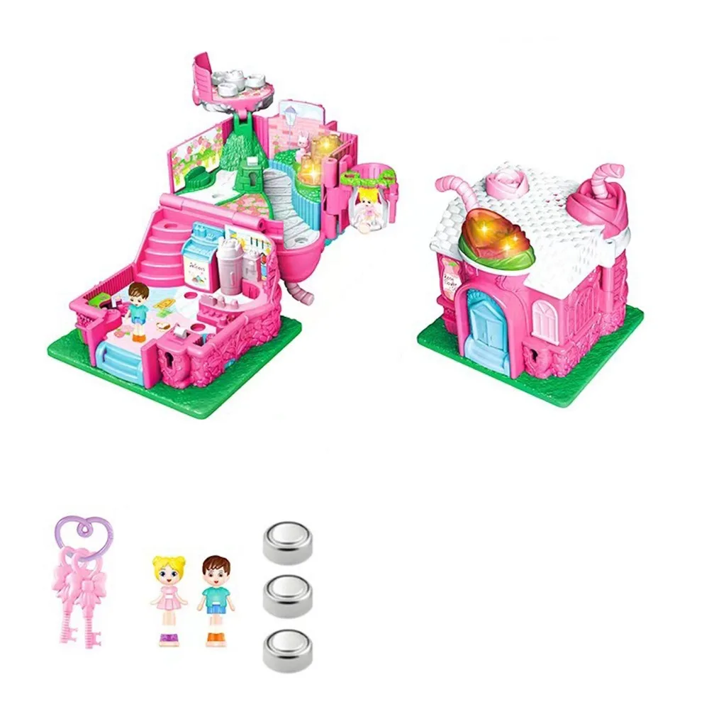 

Creative Simulation Play House 3D Expandable Houses with Furniture Cosplay with Lighting and Music Miniature Villa Model