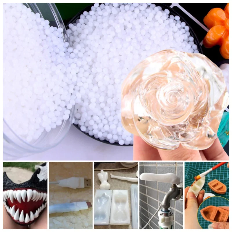 200/1000g Polymorph Thermoplastic Friendly Plastic Resin Crystal Clay DIY Transparent Pendant Model Hand-molded Mold Material