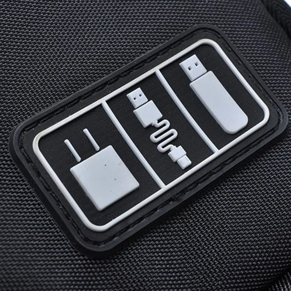 

Waterproof 2 Layer Pink Digital Gadget Case USB Cable Storage Organizer Travel Pouch USB Cable Storage Bag