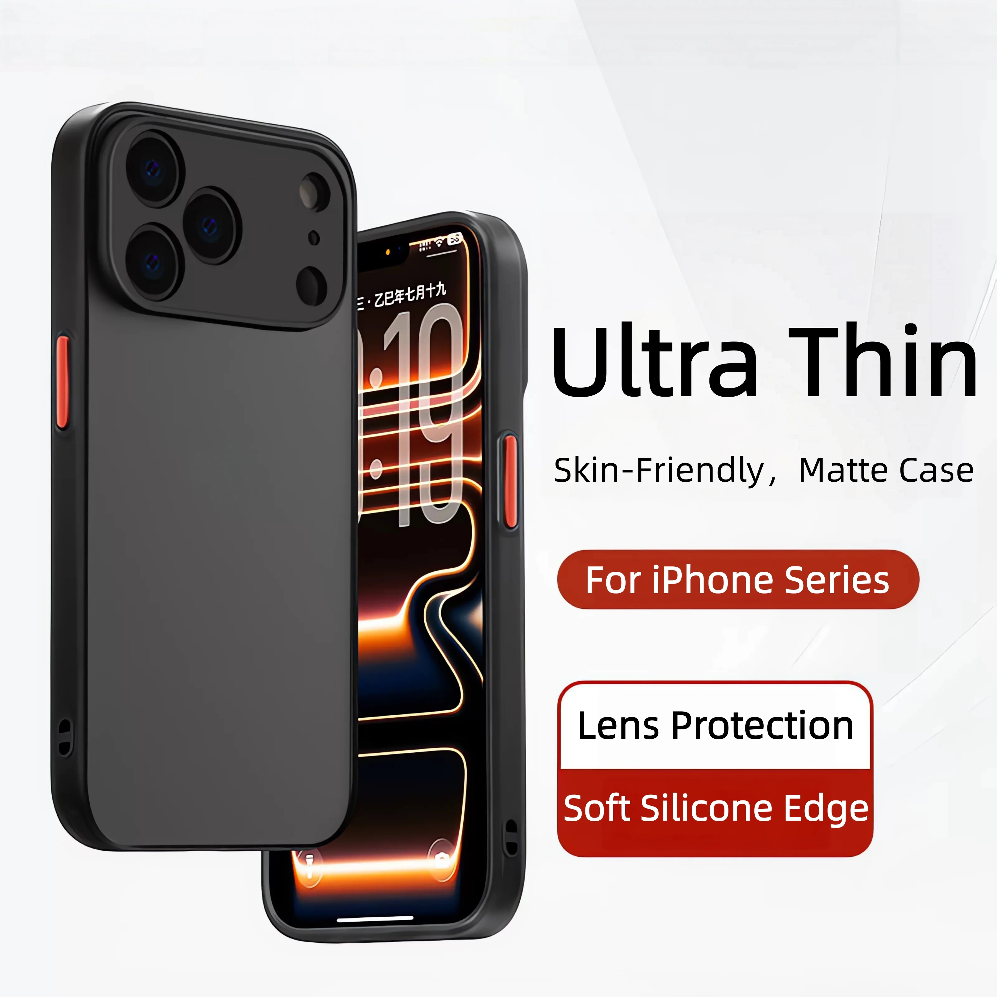 Luxury Matte Transparent Phone Case For iPhone 18 17 Air 16 E 15 14 13 Pro Max Plus Mini Silicone Edge Frosted Shockproof Cover
