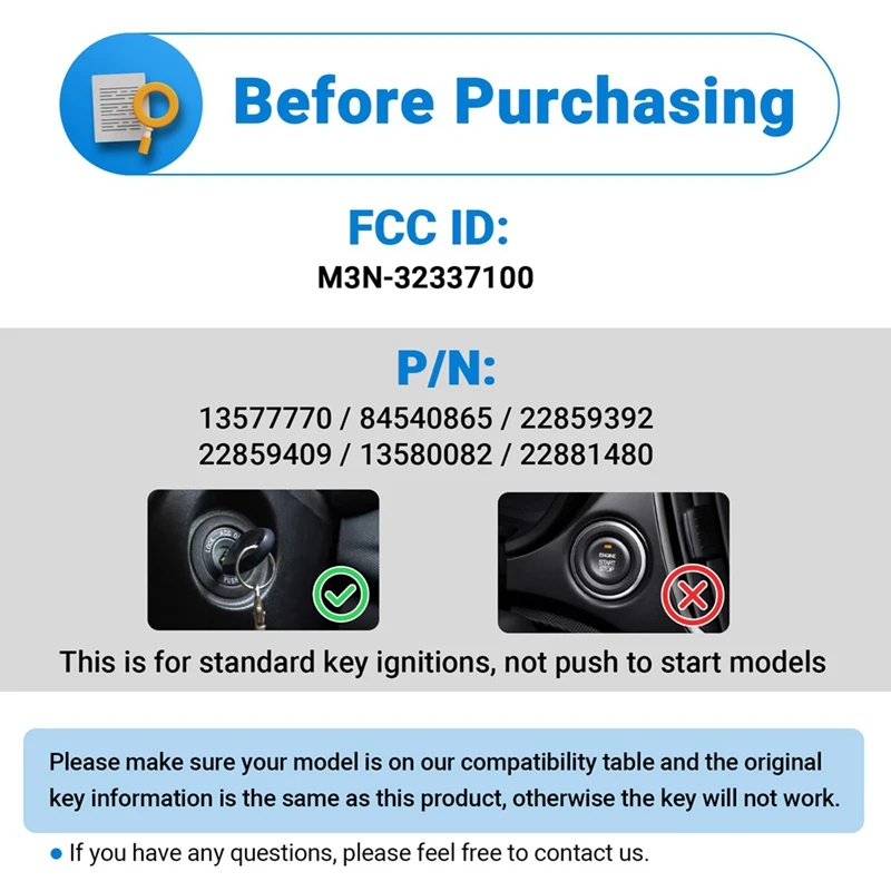 Key Fob Keyless Entry For Chevy Silverado GMC Sierra 1500 2500 3500 2500HD 3500HD Colorado GMC Canyon M3N32337100