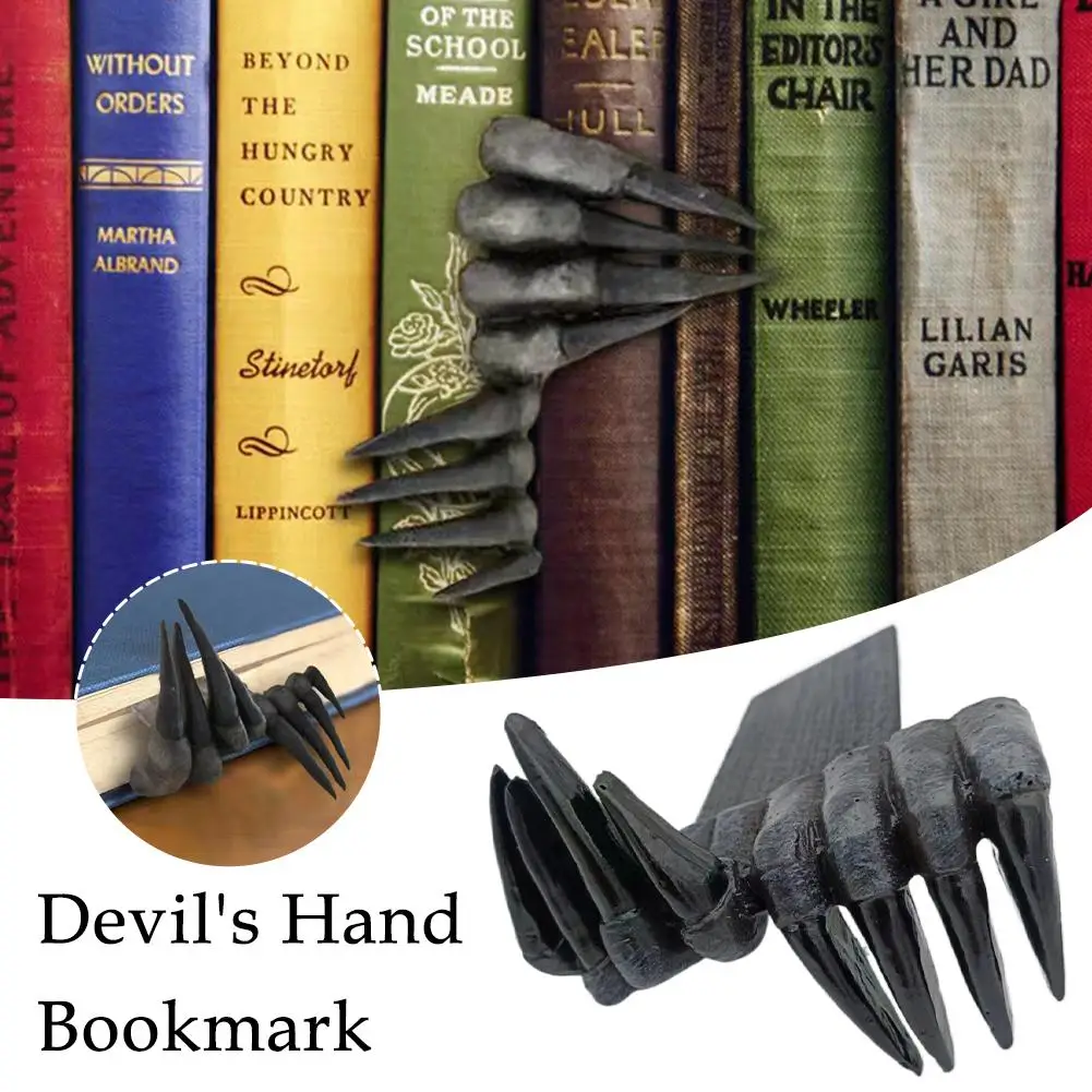 

High Fashion Hand Of The Devil Halloween Horror Demon Decor Hand Desktop Bookmark Movie Crafts Plastic Bookmark Z6P4